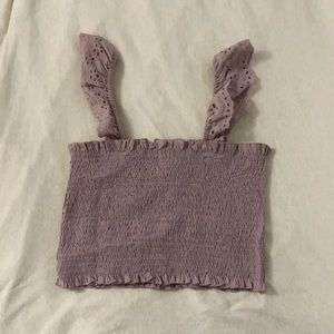 Natural Life smocked crop top.